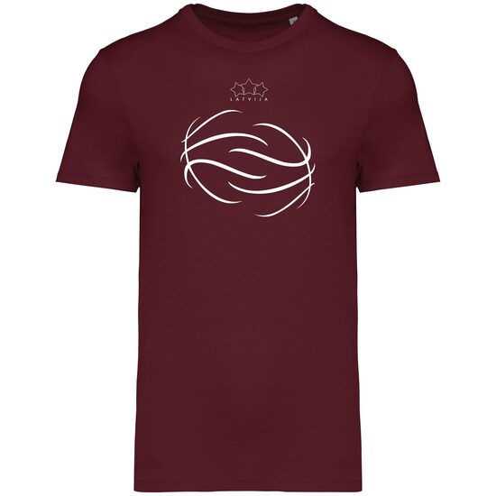 Basketbola fanu T-krekls Basket Divas bumbas/Trīs Zvaigznes/basket/bordo