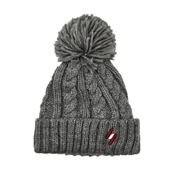 Ziemas cepures Latvijas karogs/pelēka