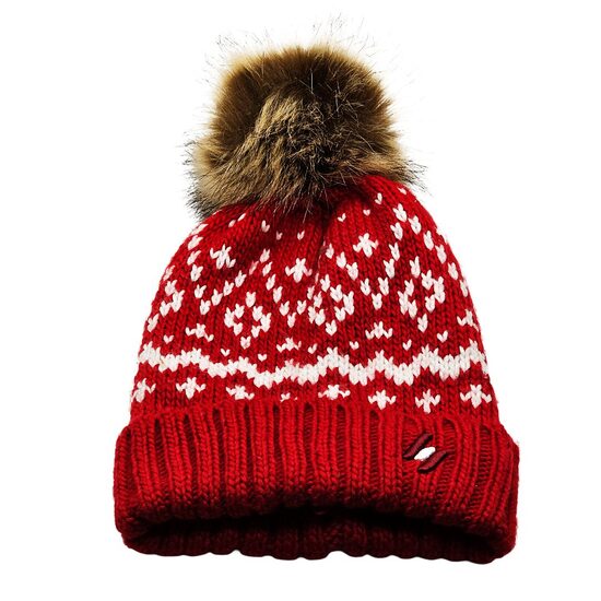 Ziemas cepures ar bumbuli Latvijas karogs/sarkana