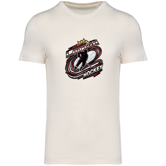 T-krekls Latvia HOCKEY 2026/Krēms, dabiski balts