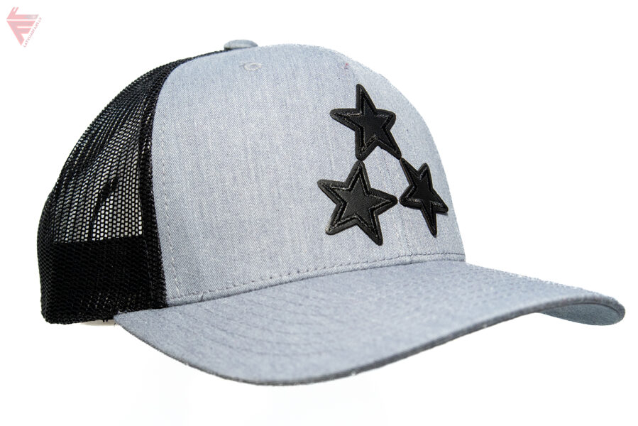 Cepure Trīs Zvaigznes Latvija,melnas, gaiši pelēka, Flexfit classic