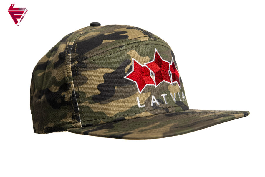 Cepure Trīs Zvaigznes LATVIA, camo