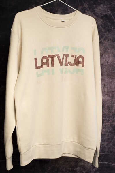 Komplekts Retro Latvija, ekokokvilna/krēmkrāsa