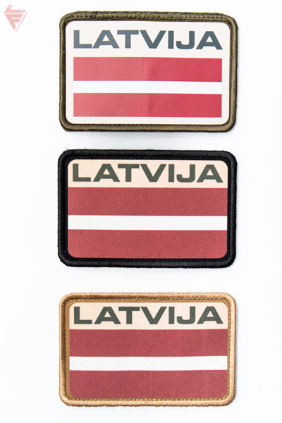 Velkro emblēmas Latvija/karogs/trīs krāsas/divi izmēri