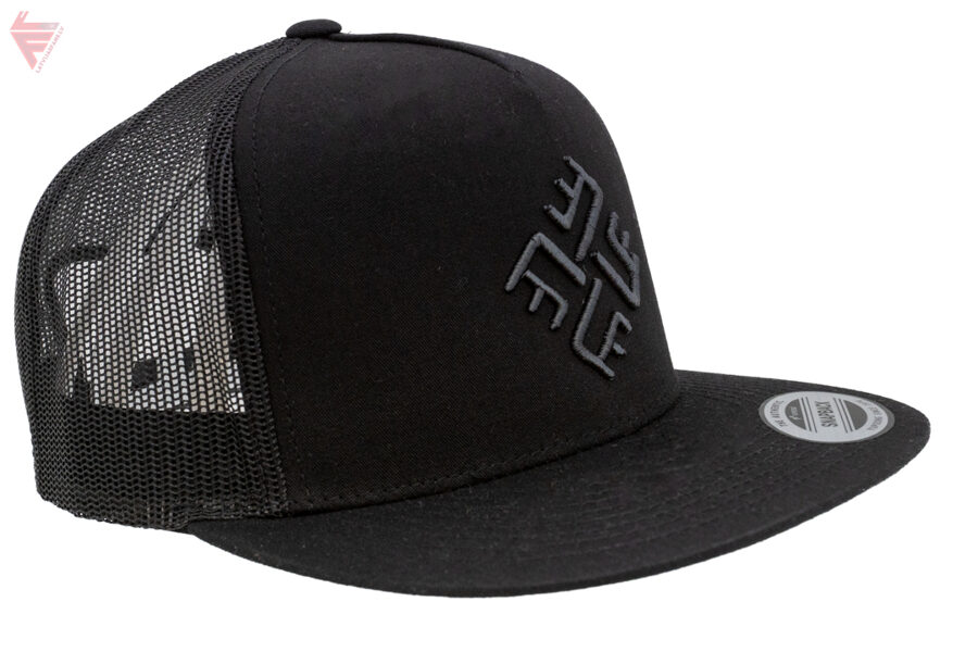 Cepure Pērkons, melna, snapback,ar tumši pelēku 3D izšuvumu