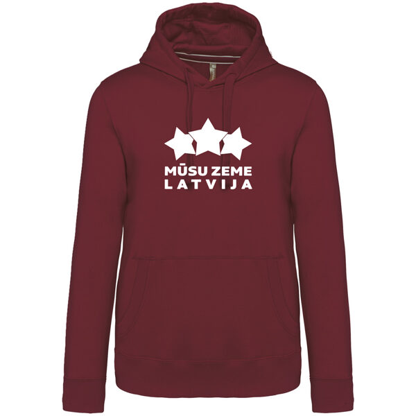 Kapučjaka (hūdijs) TRĪS ZVAIGZNES - Latvija Mūsu Zeme Latvija/unisex/četras krāsas