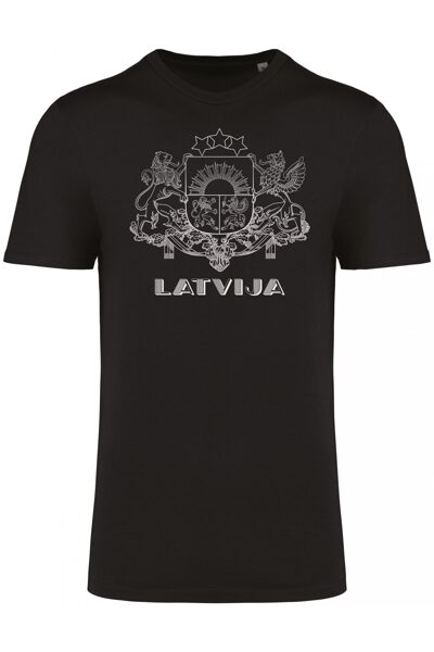 T-krekls Latvijas ģerbonis Latvija vintage 80tie/melns