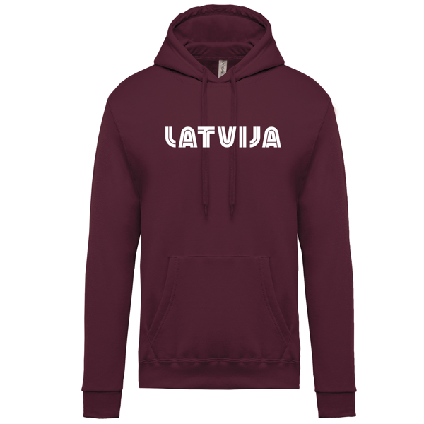 Kapučjaka (hūdijs) LATVIJA old, vienkrāsu dizains/unisex/divas krāsas